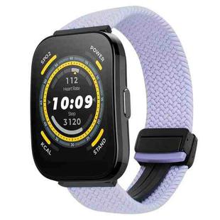 For Amazfit  Watch Bip 5 22mm Magnetic Buckle Braided Watch Band(Purple)