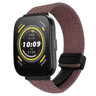 For Amazfit  Watch Bip 5 22mm Magnetic Buckle Braided Watch Band(Smoky Purple)