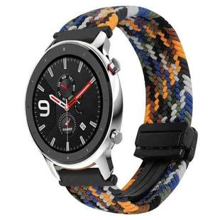 For Amazfit Watch GTR 4 22mm Magnetic Buckle Braided Watch Band(Camouflage)