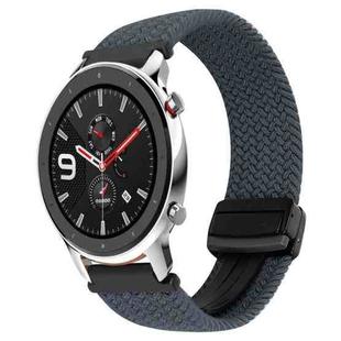 For Amazfit Watch GTR 4 22mm Magnetic Buckle Braided Watch Band(Space Gray)