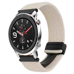 For Amazfit Watch GTR 4 22mm Magnetic Buckle Braided Watch Band(Starlight)