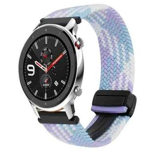 For Amazfit Watch GTR 4 22mm Magnetic Buckle Braided Watch Band(Violet)