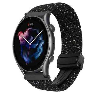 For Amazfit Watch GTR 3 22mm Magnetic Buckle Braided Watch Band(Stars Black)