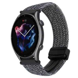 For Amazfit Watch GTR 3 22mm Magnetic Buckle Braided Watch Band(Metallic Gray)