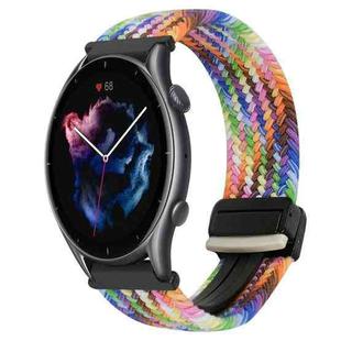 For Amazfit Watch GTR 3 Pro 22mm Magnetic Buckle Braided Watch Band(Colorful)