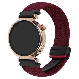 For Amazfit Watch GTR  22mm Magnetic Buckle Braided Watch Band(Wine Red)