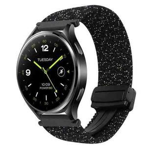 For Xiaomi Watch 2 22mm Magnetic Buckle Braided Watch Band(Stars Black)