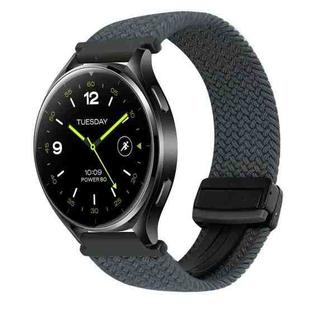 For Xiaomi Watch 2 22mm Magnetic Buckle Braided Watch Band(Space Gray)