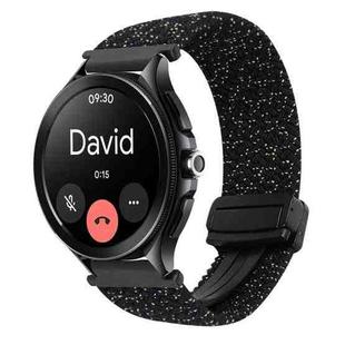 For Xiaomi Watch S3 22mm Magnetic Buckle Braided Watch Band(Stars Black)