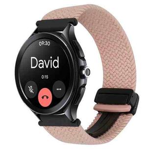 For Xiaomi Watch S3 22mm Magnetic Buckle Braided Watch Band(Starlight Pink)