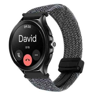 For Xiaomi Watch S3 22mm Magnetic Buckle Braided Watch Band(Graphite Black)