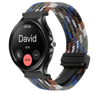 For Xiaomi Watch S3 22mm Magnetic Buckle Braided Watch Band(Denim Colorful)