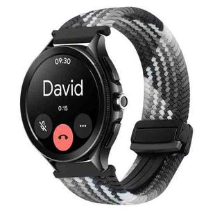 For Xiaomi Watch S3 22mm Magnetic Buckle Braided Watch Band(Dazzling Black)