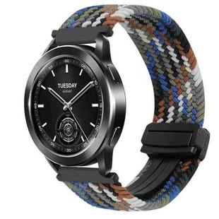 For Xiaomi Watch 2 Pro 22mm Magnetic Buckle Braided Watch Band(Denim Colorful)