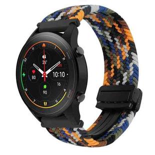 For Xiaomi Watch S1 Pro 22mm Magnetic Buckle Braided Watch Band(Camouflage Colorful)