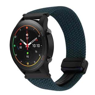 For Xiaomi Watch S1 Pro 22mm Magnetic Buckle Braided Watch Band(Forest Green)