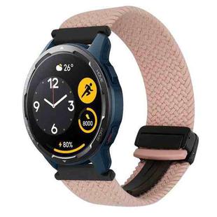 For Xiaomi Watch S1 Active 22mm Magnetic Buckle Braided Watch Band(Starlight Pink)