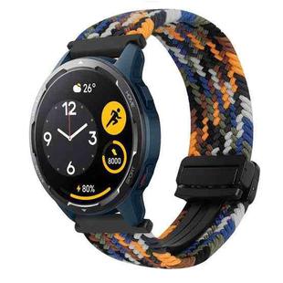 For Xiaomi Watch S1 Active 22mm Magnetic Buckle Braided Watch Band(Camouflage Colorful)