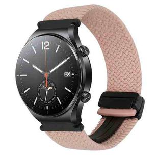 For Xiaomi Watch S1 22mm Magnetic Buckle Braided Watch Band(Starlight Pink)