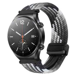 For Xiaomi Watch S1 22mm Magnetic Buckle Braided Watch Band(Dazzling Black)