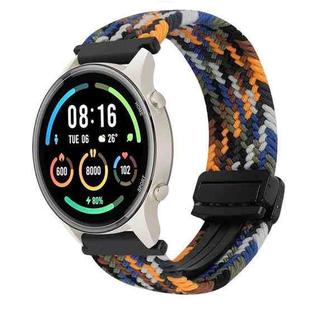 For Xiaomi Watch Sport 22mm Magnetic Buckle Braided Watch Band(Camouflage Colorful)