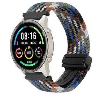 For Xiaomi Watch Sport 22mm Magnetic Buckle Braided Watch Band(Denim Colorful)