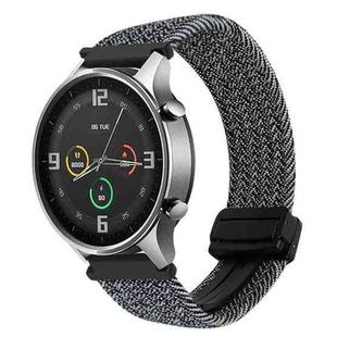 For Xiaomi Watch Color 22mm Magnetic Buckle Braided Watch Band(Graphite Black)