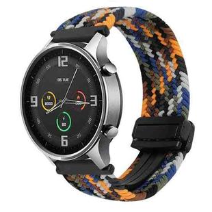 For Xiaomi Watch Color 22mm Magnetic Buckle Braided Watch Band(Camouflage Colorful)