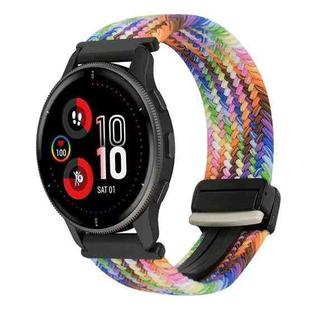 For COROS Pace 3 22mm Magnetic Buckle Braided Watch Band(Colorful)