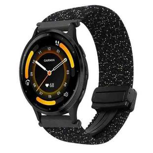 For Garmin Venu 3 22mm Magnetic Buckle Braided Watch Band(Stars Black)