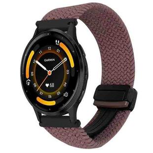 For Garmin Venu 3 22mm Magnetic Buckle Braided Watch Band(Smoky Purple)