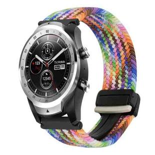 For Ticwatch Pro 2020 22mm Magnetic Buckle Braided Watch Band(Colorful)