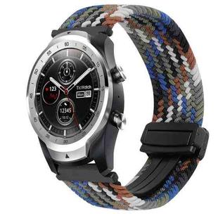 For Ticwatch Pro 2020 22mm Magnetic Buckle Braided Watch Band(Denim Blue)