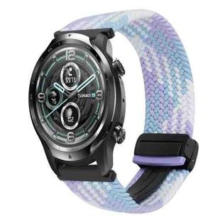 For Ticwatch Pro 22mm Magnetic Buckle Braided Watch Band(Violet)