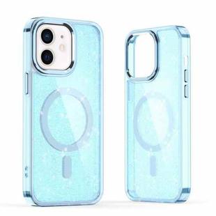 For iPhone 11 Glitter MagSafe Shockproof Phone Case(Blue)