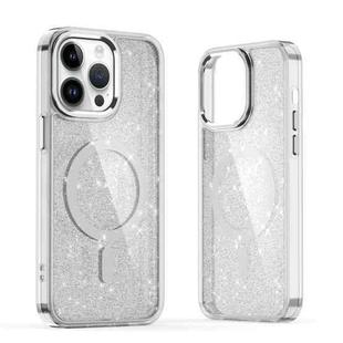 For iPhone 12 Pro Max Glitter MagSafe Shockproof Phone Case(Grey)