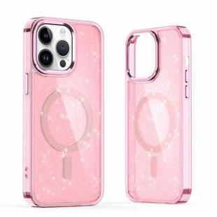 For iPhone 14 Pro Glitter MagSafe Shockproof Phone Case(Pink)