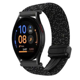 For Samsung Galaxy Watch FE 40mm 20mm Magnetic Buckle Braided Watch Strap(Stars Black)