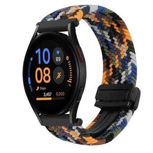 For Samsung Galaxy Watch FE 40mm 20mm Magnetic Buckle Braided Watch Strap(Camouflage Color)