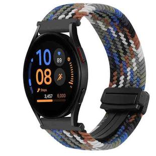 For Samsung Galaxy Watch FE 40mm 20mm Magnetic Buckle Braided Watch Strap(Denim Color)