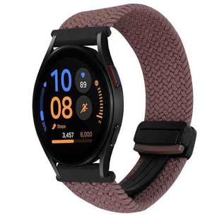 For Samsung Galaxy Watch FE 40mm 20mm Magnetic Buckle Braided Watch Strap(Smoky Purple)