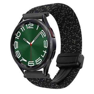 For Samsung Galaxy Watch 6 Classic 20mm Magnetic Buckle Braided Watch Strap(Stars Black)