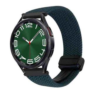 For Samsung Galaxy Watch 6 Classic 20mm Magnetic Buckle Braided Watch Strap(Forest Green)