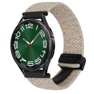 For Samsung Galaxy Watch 6 Classic 20mm Magnetic Buckle Braided Watch Strap(Starlight Colour)