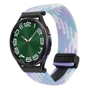 For Samsung Galaxy Watch 6 Classic 20mm Magnetic Buckle Braided Watch Strap(Violet)