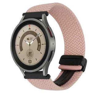 For Samsung Galaxy Watch 5 Pro 20mm Magnetic Buckle Braided Watch Strap(Pink)