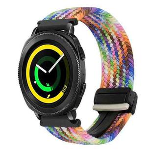 For Samsung Gear Sport 20mm Magnetic Buckle Braided Watch Strap(Colorful)