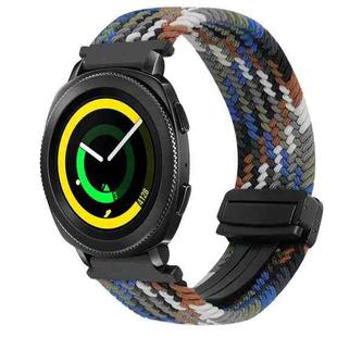 For Samsung Gear Sport 20mm Magnetic Buckle Braided Watch Strap(Denim Color)