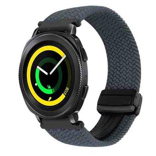 For Samsung Gear Sport 20mm Magnetic Buckle Braided Watch Strap(Space Gray)