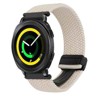 For Samsung Gear Sport 20mm Magnetic Buckle Braided Watch Strap(Starlight)